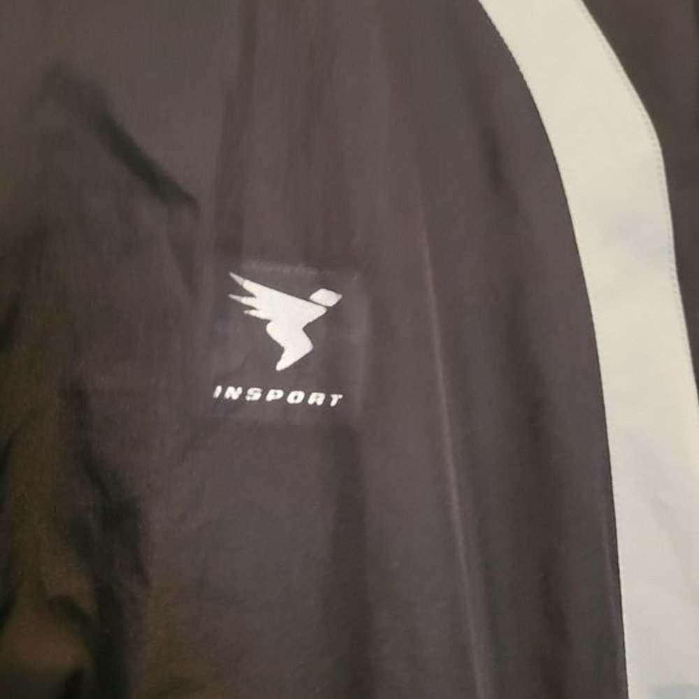 Insport Mens XL Jacket 100%Polyester Exclusive of Teflon Coat Black/Gray - Picture 2 of 5